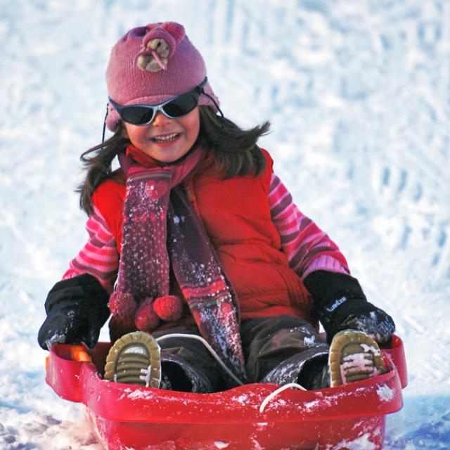 Faire de la luge dans le Val d'Arly