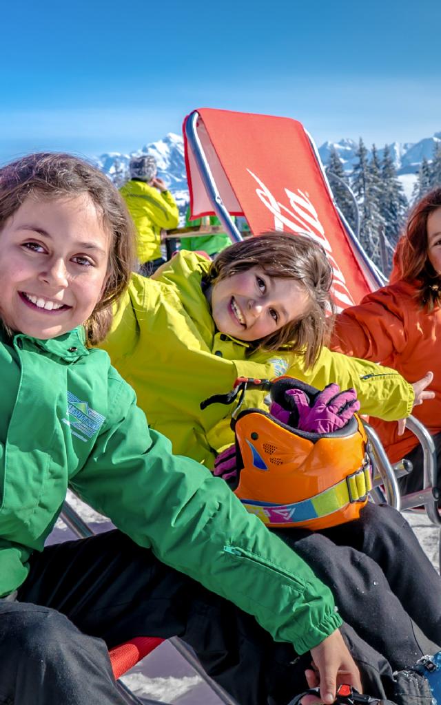 Enfants au ski à Crest-Voland / Cohennoz