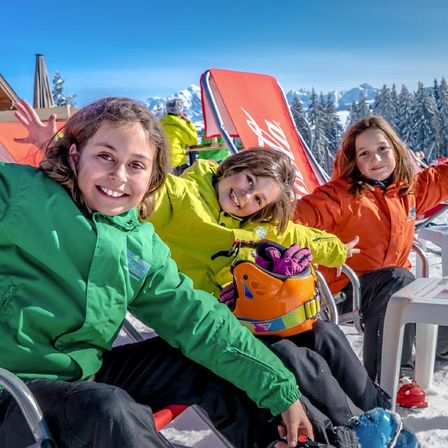 Enfants au ski à Crest-Voland / Cohennoz