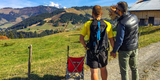 Balade en poussette sur le chemin des chalets brûlés