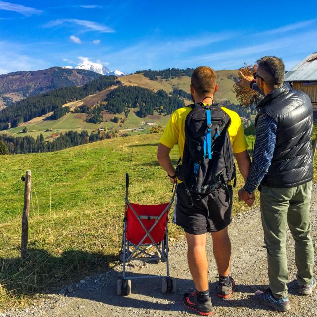 Balade en poussette sur le chemin des chalets brûlés