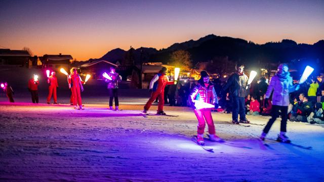 Descente aux flambeaux - Bacchus à la neige