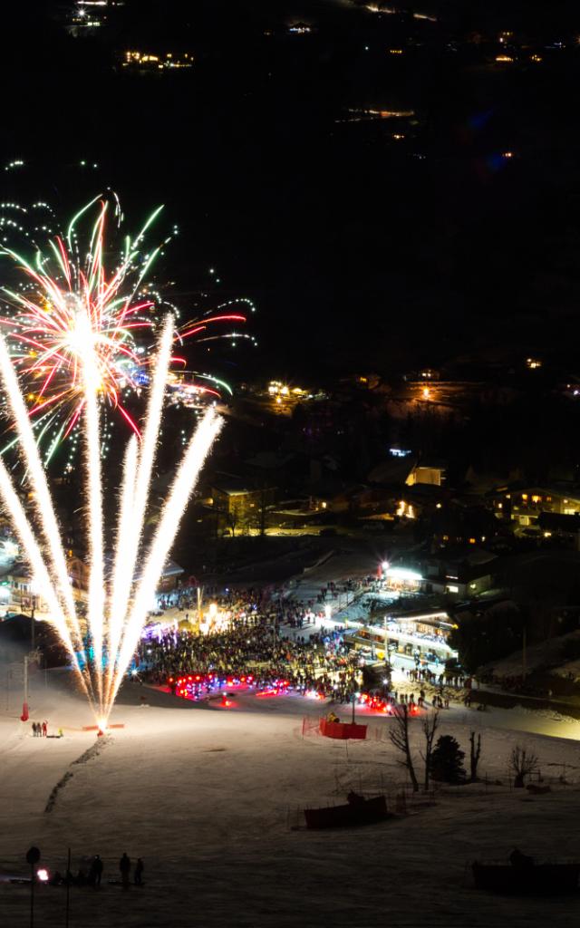 Soirée festive à Notre Dame de Bellecombe en hiver