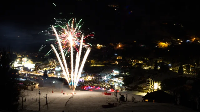 Soirée festive à Notre Dame de Bellecombe en hiver