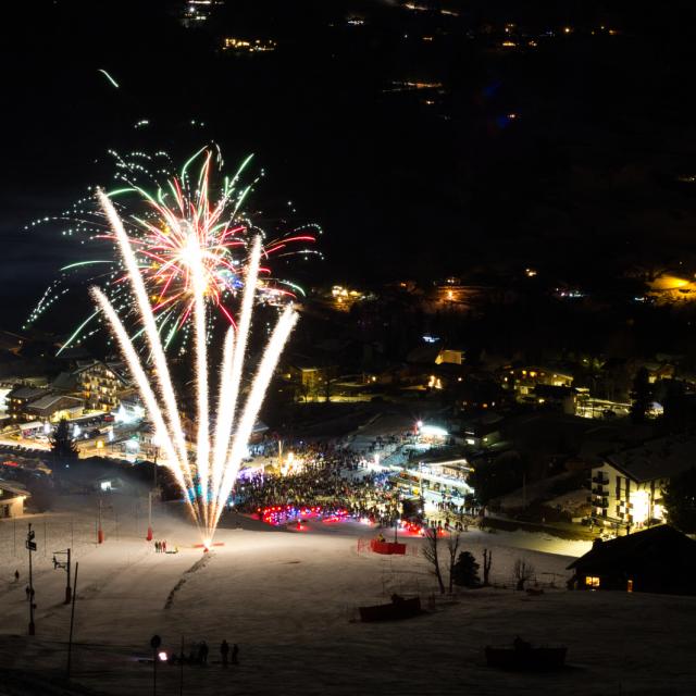 Soirée festive à Notre Dame de Bellecombe en hiver